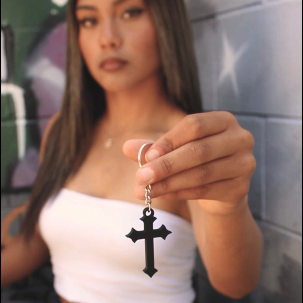 Cross Keychain