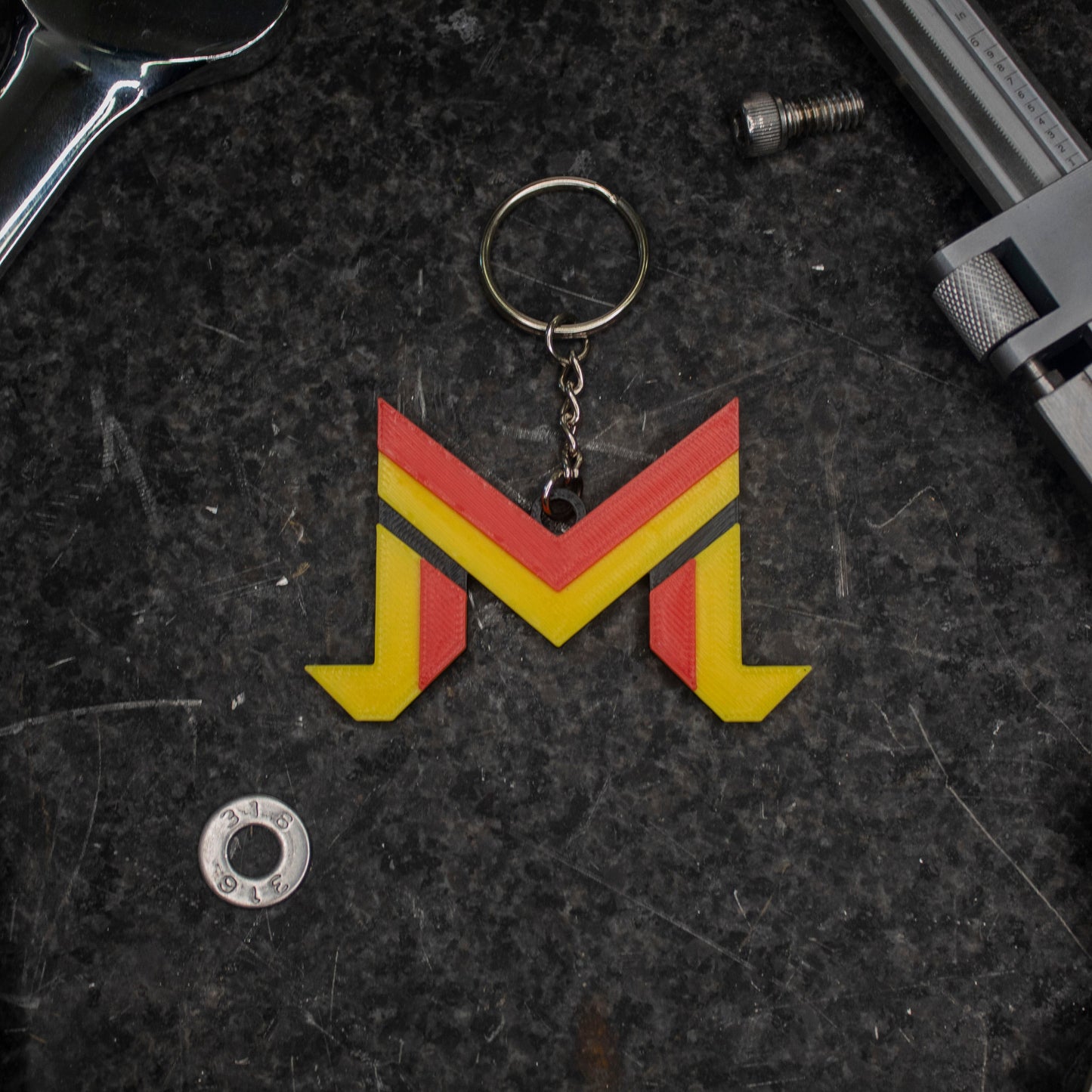 Metal Jacket Labs Logo Keychain