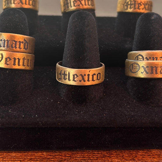 Engraved Mexico Rings