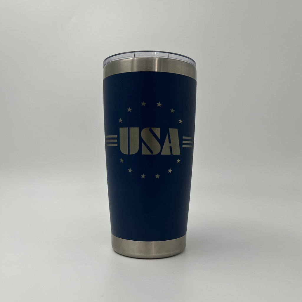 American Culture Engraved Stainless Steel Tumblers