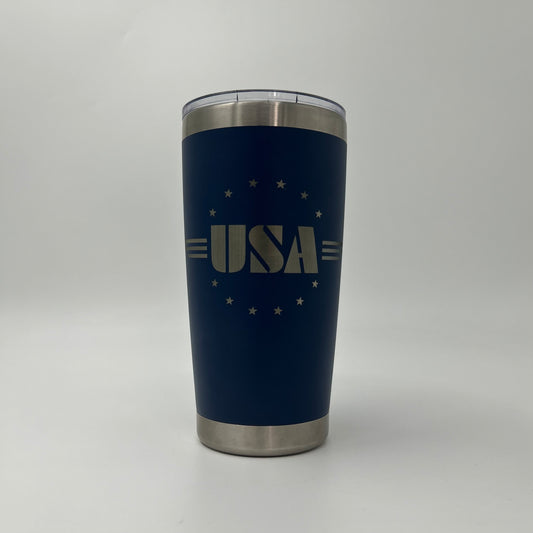American Culture Engraved Stainless Steel Tumblers