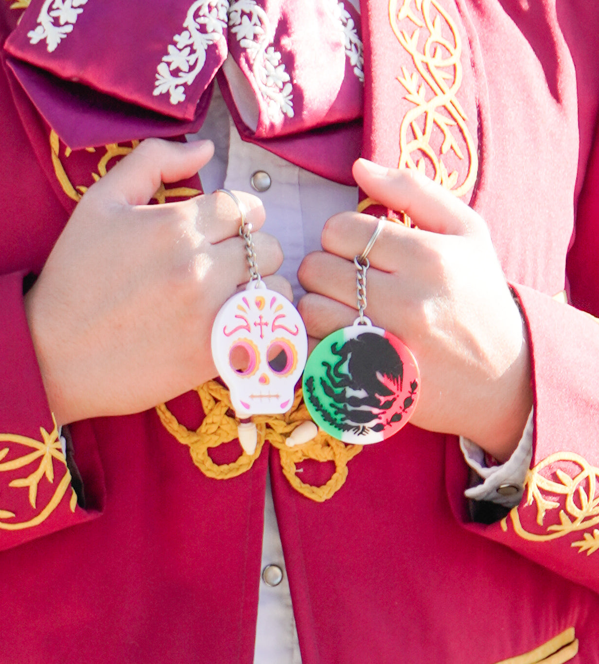 Mexican Flag Keychain